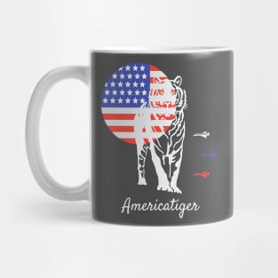 4th of July happy independence day America tiger Mug